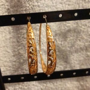 Gold hoop earrings